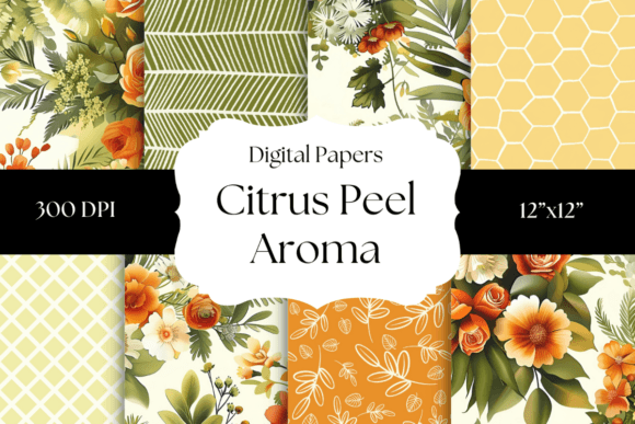 Brighten Your Designs with Citrus Peel Aroma Digital Papers