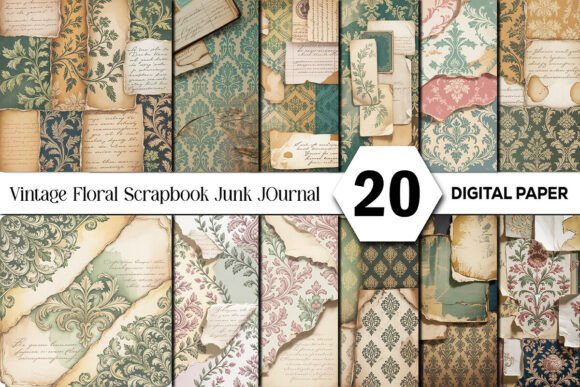Creating Timeless Narratives with Vintage Floral Junk Journal Papers