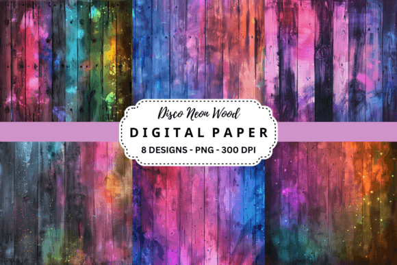 Disco Neon Wood Background: Bold Visuals for Creative Projects