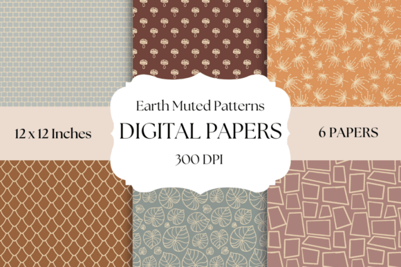 Earth Muted Patterns Digital Papers: A Natural Design Foundation