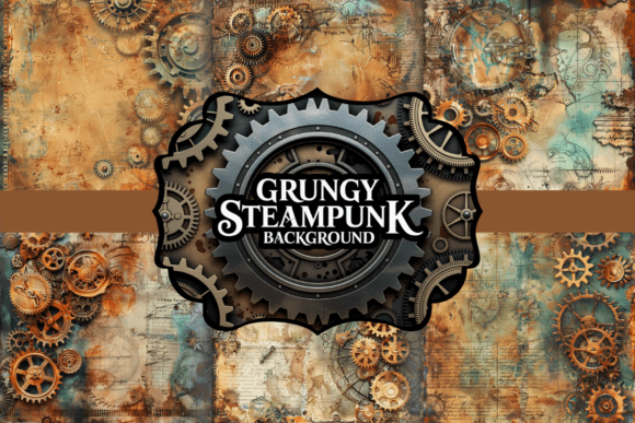 Grungy Steampunk Background: Industrial Texture for Your Designs