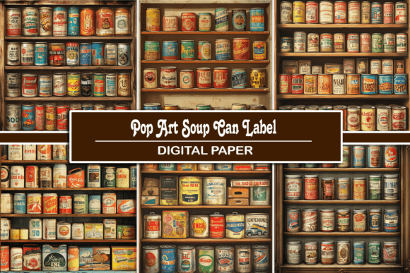 Pop Art Soup Can Label: A Bold Typeface for Modern Designers