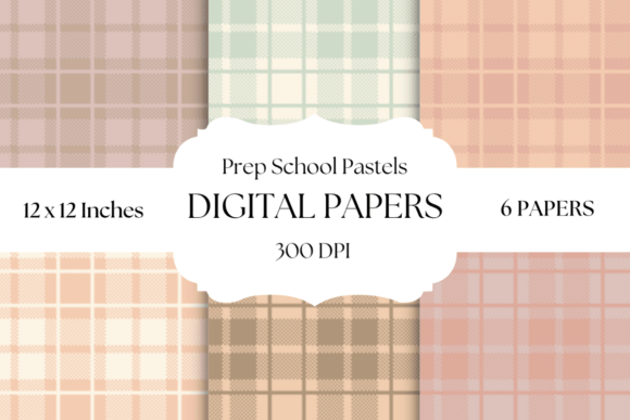 Prep School Pastels Digital Papers: Classic Style for Modern Projects