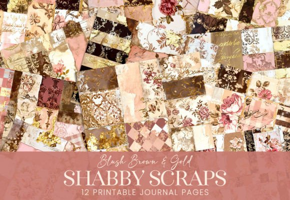 Shabby Chic Pattern Sampler Blush Brown
