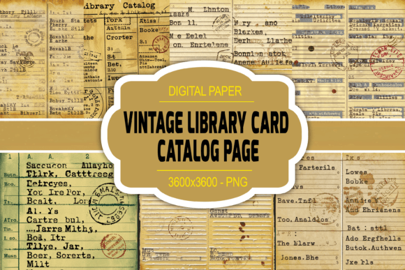 Timeless Elegance: The Vintage Library Card Catalog Page