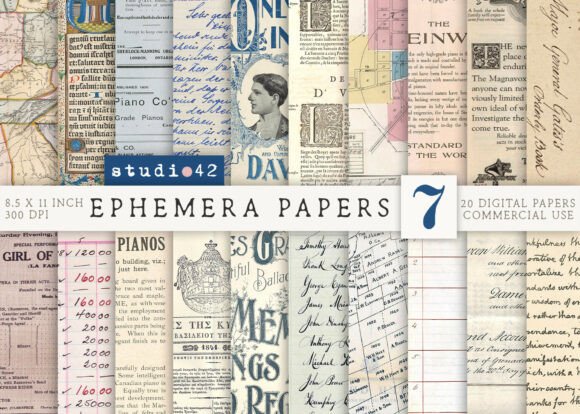 Timeless Texture: Using Antique Paper Ephemera Pack V7