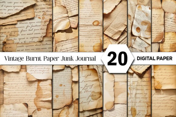 Unlocking Authentic Vintage Style with Burnt Paper Junk Journal Pages