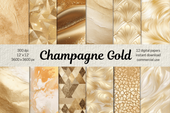 Unlocking Visual Opulence with Champagne Gold Metallic Digital Papers