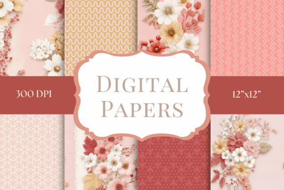 Warmth and Romance: A Designer's Look at Blush Floral Digital Papers